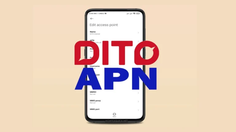 DITO SIM APN