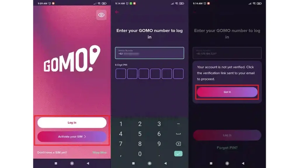 How to Activate Your GOMO SIM
