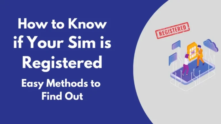 How to Know If SIM Is Registered