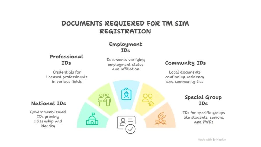 Valid IDs Accepted During TM SIM Registration link