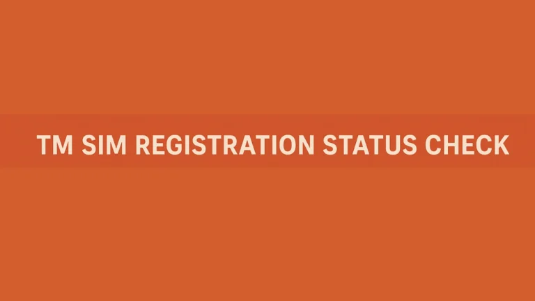 TM SIM Registration Status Check via SMS USSD Portal