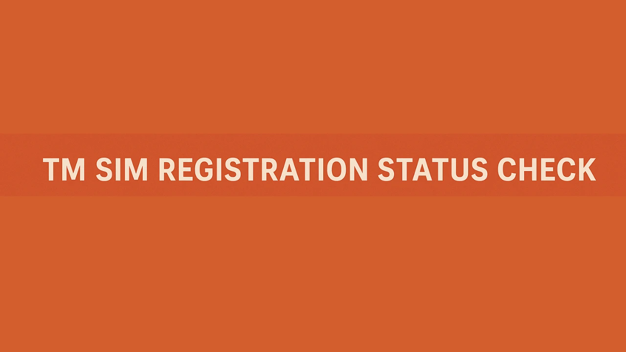 TM SIM Registration Status Check via SMS USSD Portal