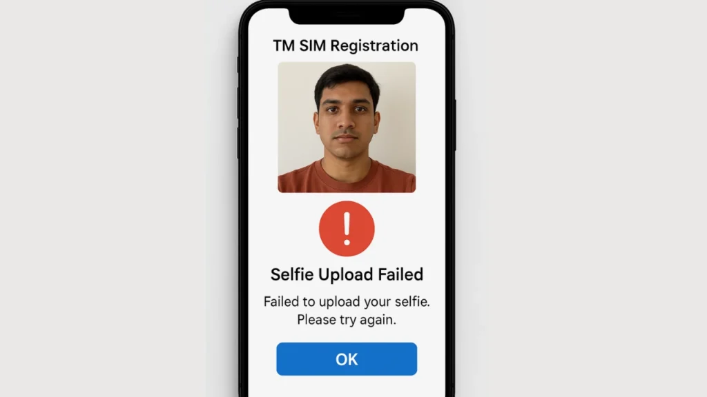 What Does “tm sim registration selfie upload failed” Mean
